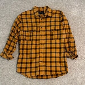 Filson Men's Mustard and Black Checkered Shirt